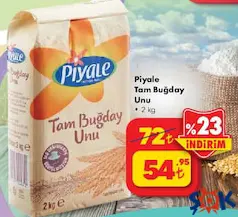 PİYALE TAM BUĞDAY UNU 2 KG